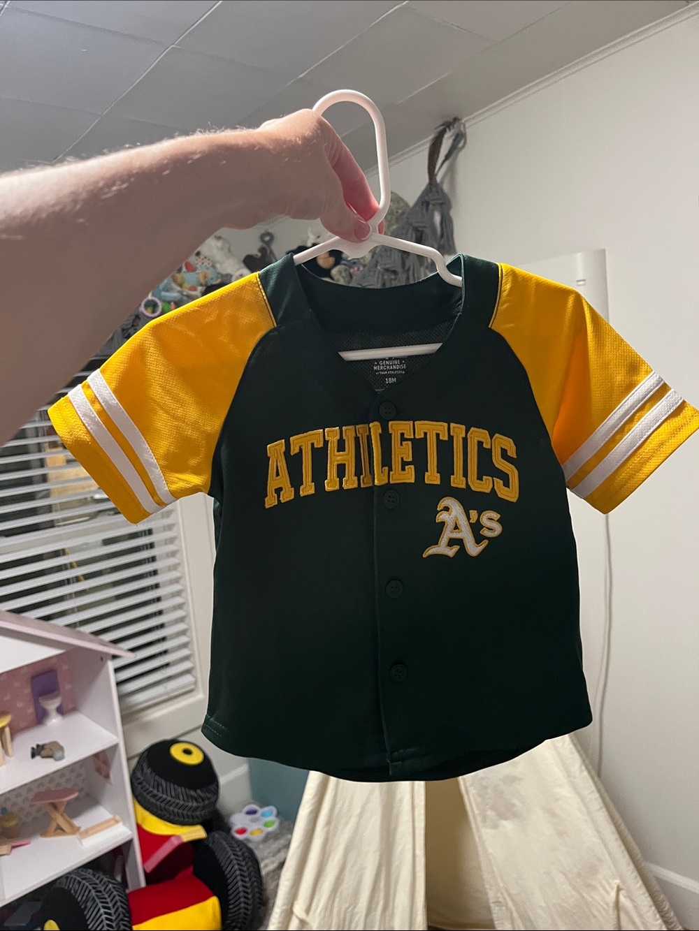 Genuine Merchandise Kids Green and Yellow Athletics Jersey Top